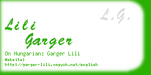 lili garger business card